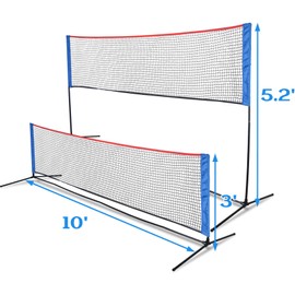 Volleyball Net with Poles Outdoor Volleyball net Adjustable 10FT Volleyball Net with Poles Portable Volleyball Net for Backyard