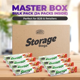 DURRA BEST. 1 Gallon Food Storage Bags with Twist Ties, 1800 Count, Disposable Plastic