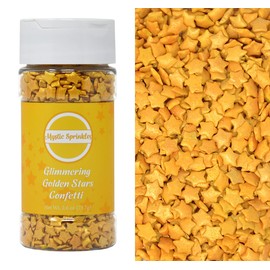 Mystic Sprinkles Confetti Sprinkle Mixes (Glimmering Golden Stars Confetti 2.6oz)