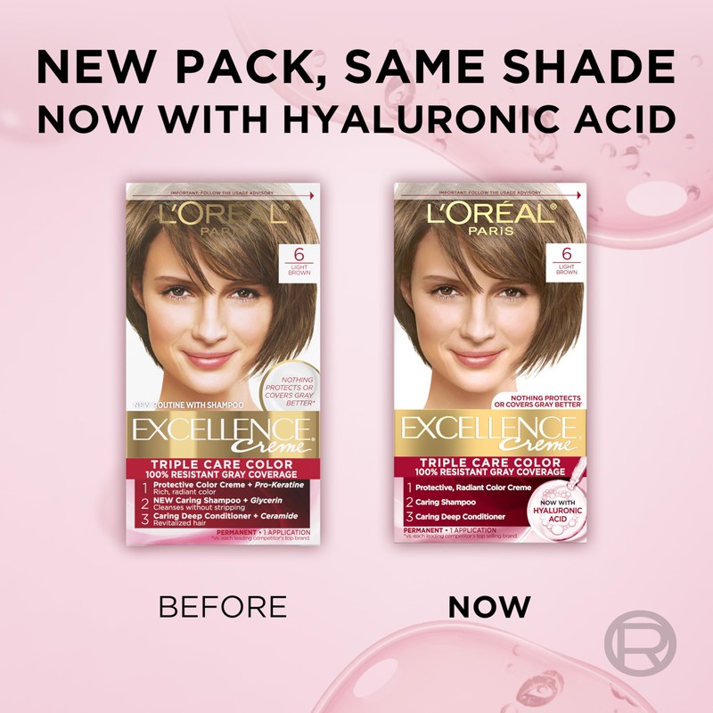 L'Oreal Paris Excellence Crème Permanent Hair Dye, Triple Care Hair