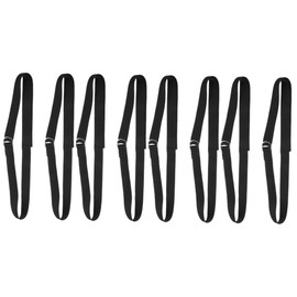 BESPORTBLE 8pcs Non-elastic Yoga Strap Professional Exercise Band for Stretching and Skin-friendly Material