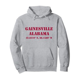 Gainsville Alabama Koordinaten Souvenir Pullover Hoodie