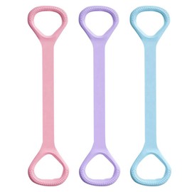 Figure 8 Exercise Bands, 3PCS Arm Execrise Stretch Bands Elastic Workout Band with Non-Slip Handle for Training Arm, Back, Chest and Shoulder