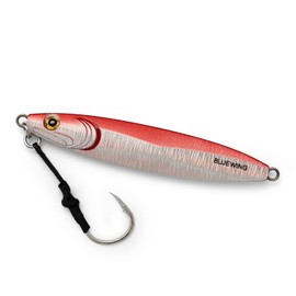 BLUEWING Fishing Lures Slow Pitch Jig Flat Fall Jigging Pitching Lures Vertical Jigs, Baits with Assist Hook Fishing Artificial Bait, Pink,150g