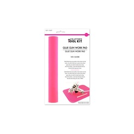 Crafter's Toolkit Natural Glue Gun Work Pad, 7.62in by 10.62in, 100% Silicone, Pink