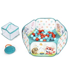 B. toys Baby Toy Ball Pit, Foldable Folding Playpen with 42 Colourful Balls - Includes Storage Bag for Balls, Baby Toy for Children from 1 Year