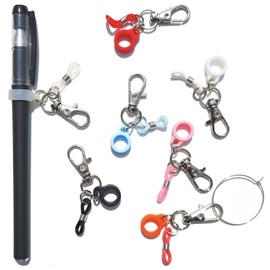 JooBsosoペンホルダー ストラップ （7個入） 調整可能 軽量 コンパクト首掛け式 ボールペンストラップ 落下防止鉛筆ホルダー シリコーンペン ホルダー キーホルダー ロブスタークラスプ付き 調節可能