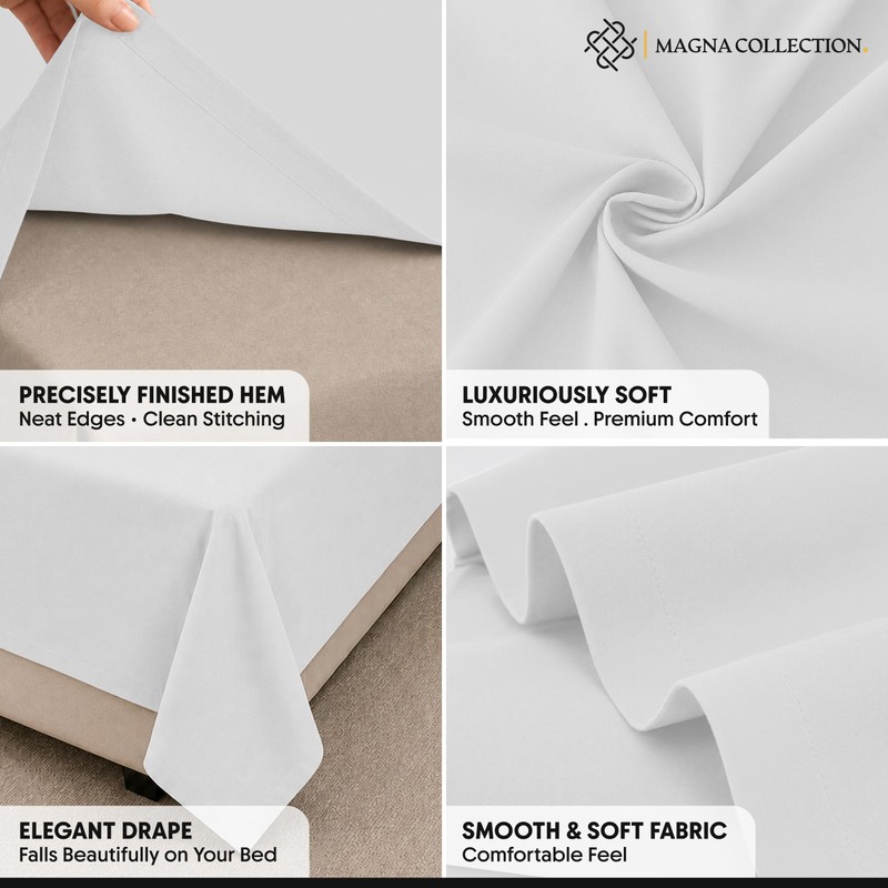 MAGNA COLLECTION King Flat Bed Sheet 275 x 265 cm