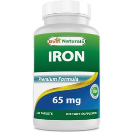 Best Naturals Best Naturals Iron Supplement - 65 mg - 240 Tablets - Non-GMO & Gluten Free