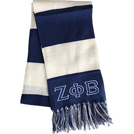 Fashion Greek Zeta Phi Beta Sorority Scarf With 2 Inch Twill Letters