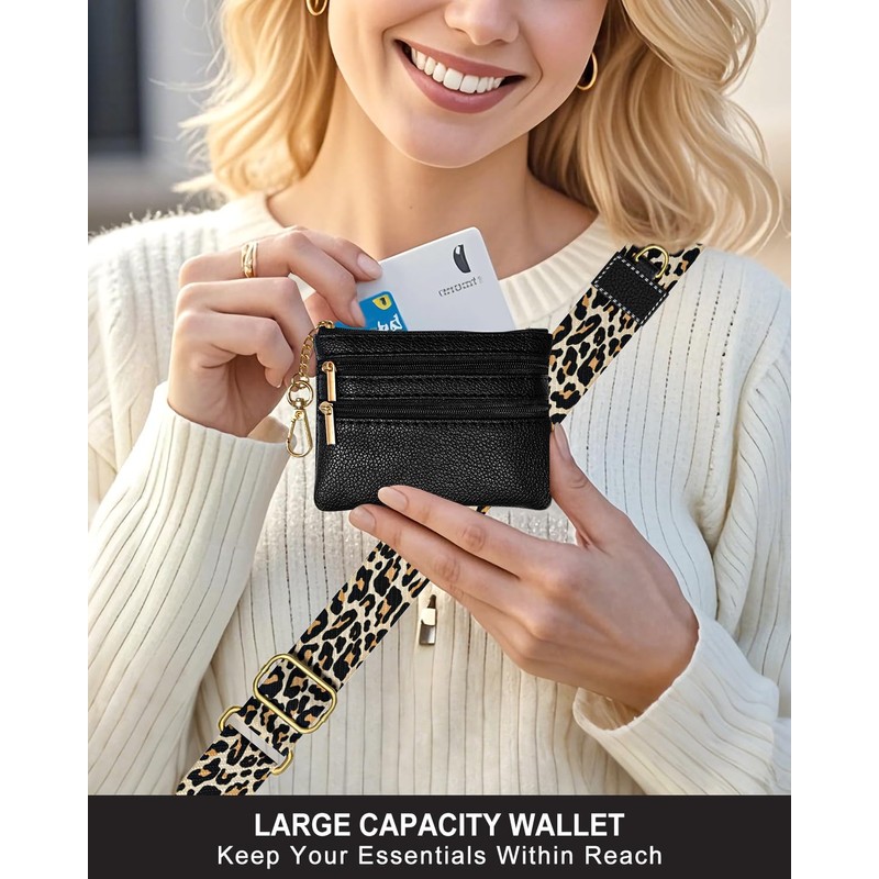 Nipichsha Crossbody Phone Strap with Wallet, Clip and Go Strap