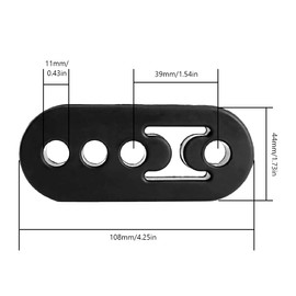 2 Pcs Exhaust Rubber 4 Holes Car Exhaust Hanger Black Exhaust Pipe Hanger for the Cars Silencer Most Cars Truck Van