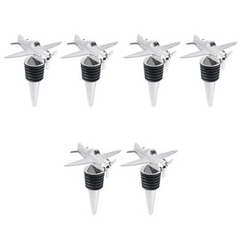 Alipis 6 pcs Wine corks preservation wine wine stopper decorations airplane wine stopper vacuum sealer sous vide goth wine sealers wedding Metal wine pourer