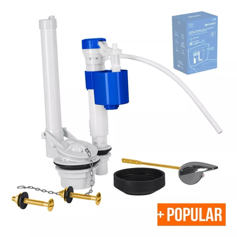 Foset Juego Herraje Descarga Wc Kit De Valvula Facil Ajuste