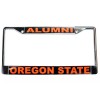 OREGON STATE License Plate Frame, Polished Chrome, ALUMNI/OREGON STATE   0348