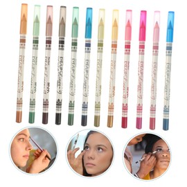 FRCOLOR Eyeshadow Pencil Jumbo Eye Liner Pen 12 Color Eyeshadow Stick Pearl Glitter Big Eyes Waterproof Makeup