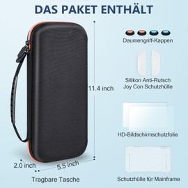 LONGYI Tasche Kompatibel mit Switch 2, Stoßfest und Wasserdicht Harte Tragetasche Schutztasche für Switch 2, Schutzhülle mit Aufbewahrung für 10 Spielekassette und Zubehör