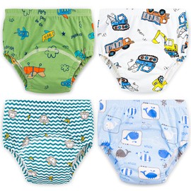Max Shape Baby Boys Training Pants Underwear, Toddler Boys Potty Pee Training Underwear 4 Pack 3T