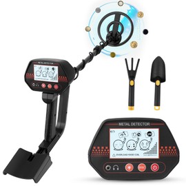 Metal Detector, Gold Detector with LCD Display, 3 Operating Modes, IP68 Waterproof, 78 cm-107 cm Height Adjustment, High Accuracy, Anti-Interference, Metal Detector Professional for Adults and