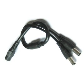 Sunvision Surveillance 1-to-2 DC Power Splitter Cable with 5.5x2.1mm Plugs for CCTV (PSC2)