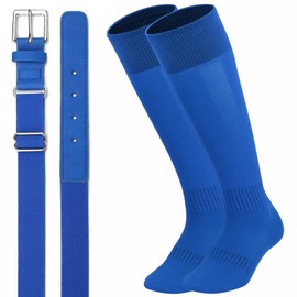 UnFader Youth Adult Baseball Socks and Belts Combo, Adjustable Elastic Softball Belts and Socks for Boys Mens and Grils