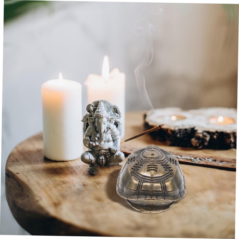 Garneck Turtle Shell Shaking Hexagram Turtle Shell Luck Charm Sculptures