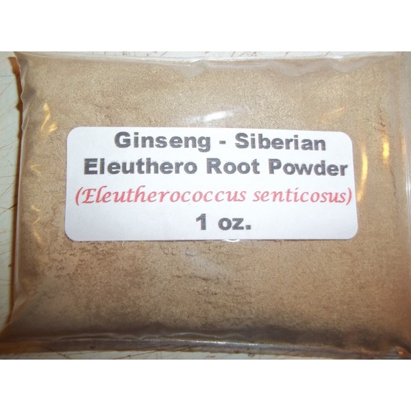 Eleuthero 1 oz. Ginseng - Siberian - Eleuthero Root Powder (Eleutherococcus senticosus)