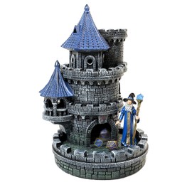 Forged Dice Co. Wizard's Castle Dice Tower - Hand Painted - Fits Dungeons and Dragons Dice - Blue