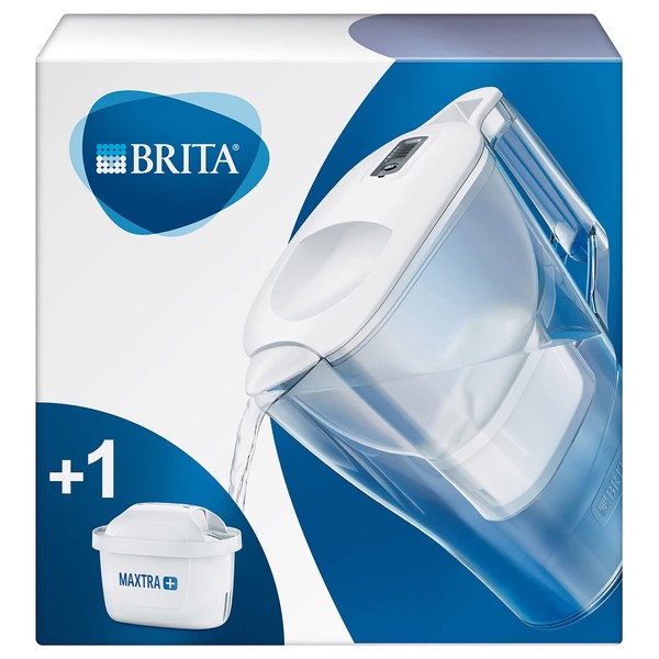 BRITA Aluna fridge water filter jug for reduction of chlorine,