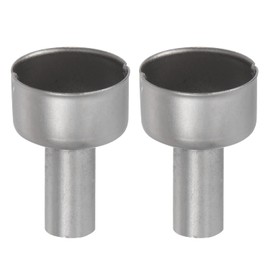 HARFINGTON 2Pcs Hot Air Soldering Station Heat Gun Nozzle 10mm Carbon Steel Replacement Rework Tip Accessory Tool for 858 868 8586 Heat Air Soldering Station