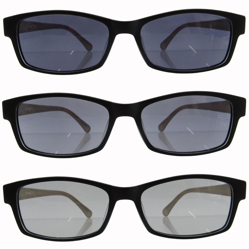 KKD 2872 Color Changing Polarized Dimmable Sunglasses, Square, Lightweight, Unisex,