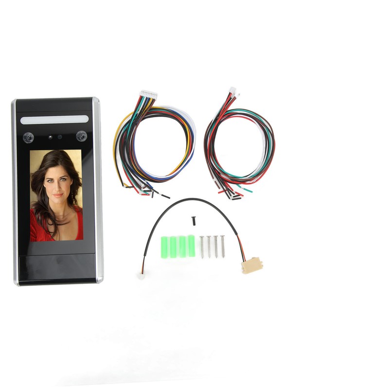Time Clock Face Recognition Password Attendance Machine 4.3in Touchscreen Infrared