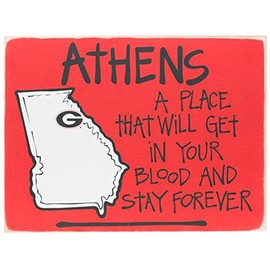Glory Haus Athens Map Sign, 12 x 16-Inch