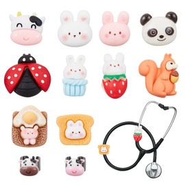 OLYCRAFT Pack of 12 Stethoscope Pendants ID Name Tag Pendant Stethoscope Accessories for Doctors Nurses Medical Assistant