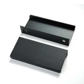 MATOOYA Finger Edge Cabinet Pulls Drawer Cupboard(2,Black,80mm/3.15inch)