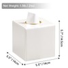 MEIBOOCH Square Tissue Box Cover, Luxury PU Leather Tissue Holder