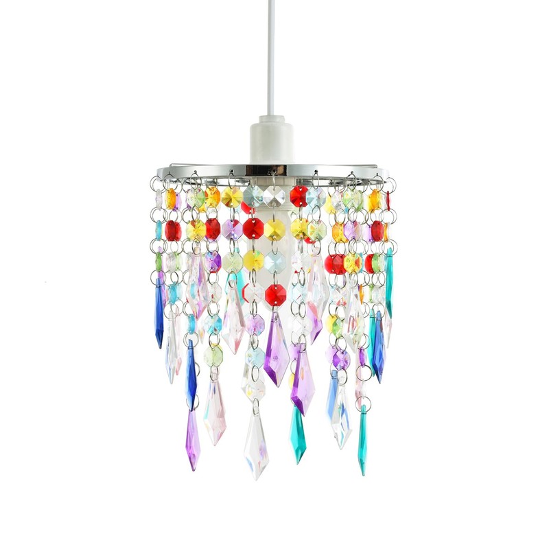 Modern Waterfall Design Easy Fit Pendant Shade with Multi Coloured