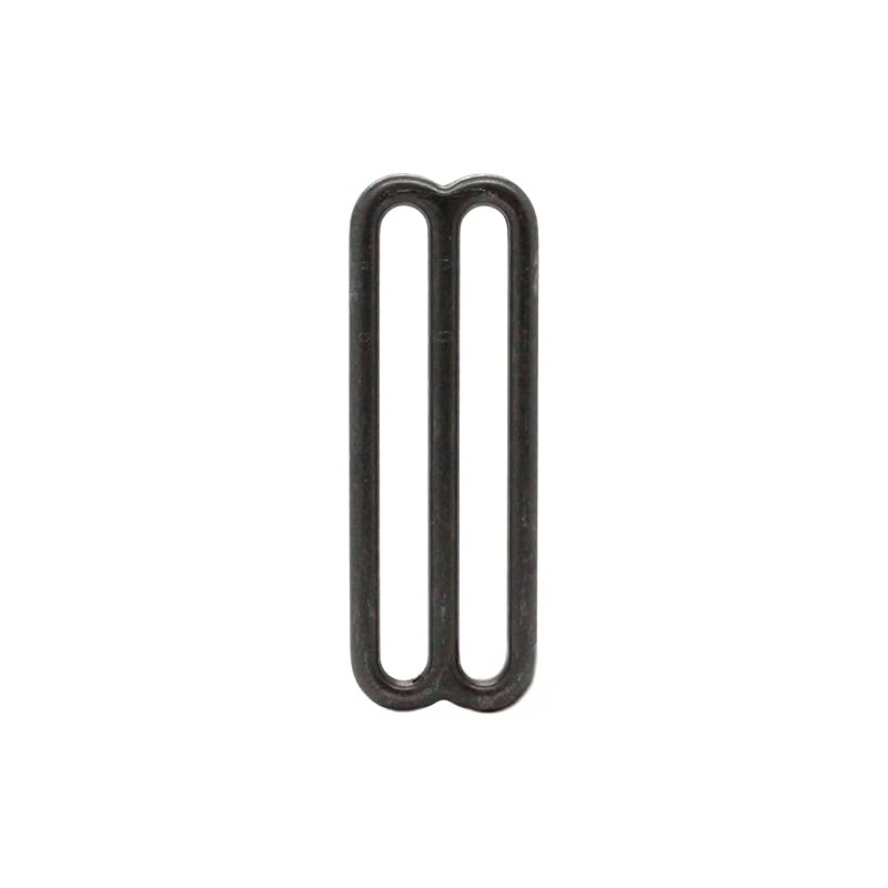 Double Loop Metal Strap Adjuster 2 Inch Black Plate SL-20020-13