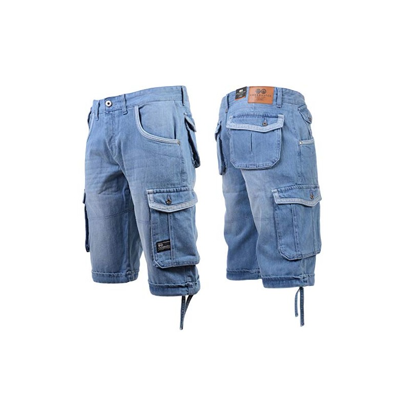 Crosshatch Mens Newberg or Gaston Denim Shorts - Newburg -