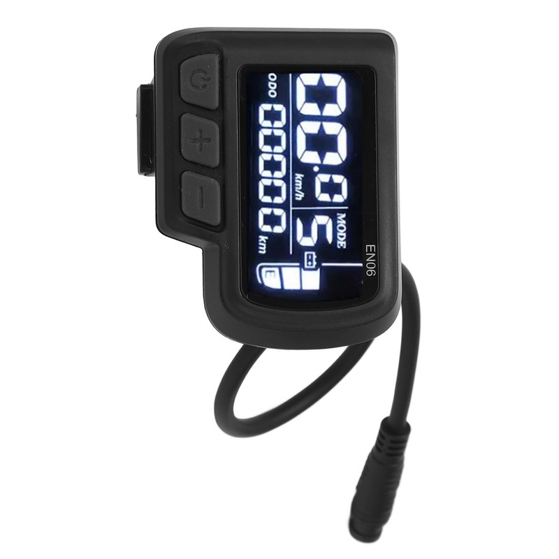 EN06 LCD Bike Display Meter Speedmeter with Light Connector 6pin