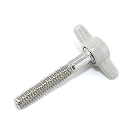 1/4"-20 x 1-3/4" Thumb Screw Stainless Steel - Gray Tee Wing Plastic Knob - Standard/Coarse Thread Thumbscrew - Length: 1.750" - Proudly Built in USA - Package of (4)