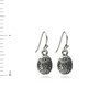 Mini Scarab Earrings - Antique Silver Finish