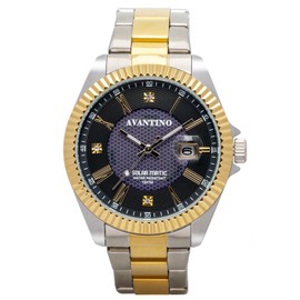 [クレファー] 腕時計 アナログ メンズ ソーラー アバンティーノ シルバー AV-AM404-BKT