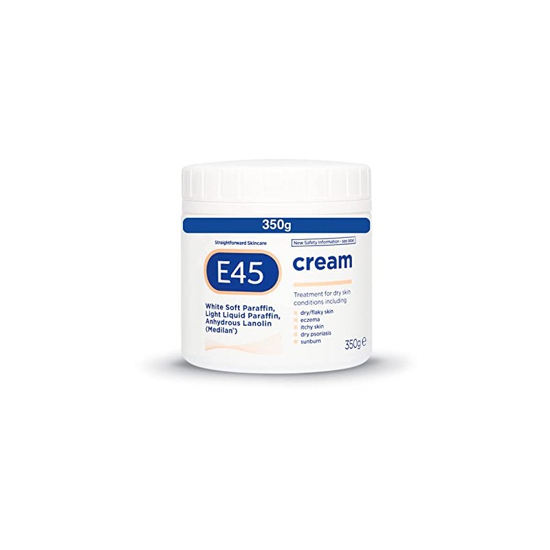 E45 Tratamiento de crema dermatológica para condiciones de piel seca
