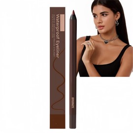 Eyeliner Pencil Waterproof,Smudge-Proof Eye Makeup,Sharpenable Eyeliner Pencil,Soft-Glide Formula,Longwearing Eye Makeup with Ultra-Fine Tip,Flawless Look,Smooth And Easy To Color,Well-dressed,Bronze
