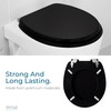 SANILO Wooden Toilet Seat with Soft Close [ROUND] - Decorative,