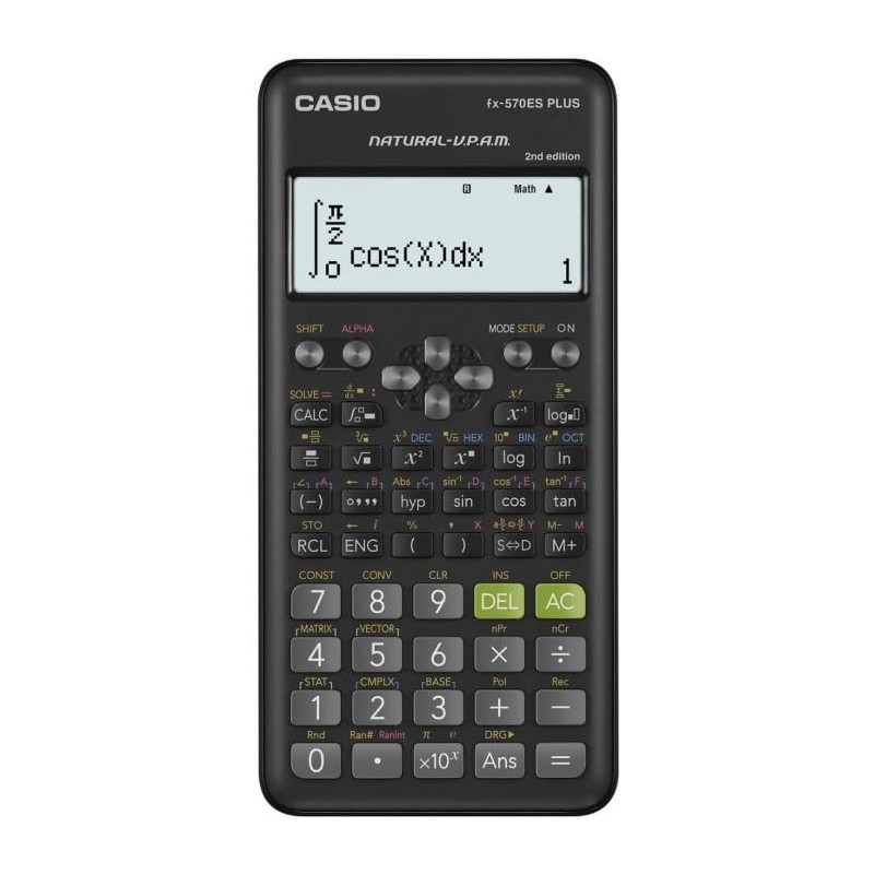 CALCUSO Basic Set Black with Graphing Calculator Casio FX-570ES Plus