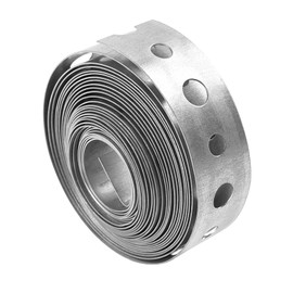 3/4 Zoll Verzinktes Lochband, Lochband Metall-Befestigungsrohrband für Heimwerkerarbeiten mit Holz, Bauprojekte, Gartenarbeit und zum Aufhängen von Rohrstützen Länge 10FT (1 Rolle)