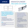 APECS AVERS ZC-80(40/40C)-C Door Lock Cylinder Lock with 5 Keys