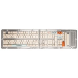 Keyboard Keycaps Orange Blue Beige 128 Keys PBT Theme XDA Height Sublimation Opaque DIY Keycap for Mechanical Keyboard